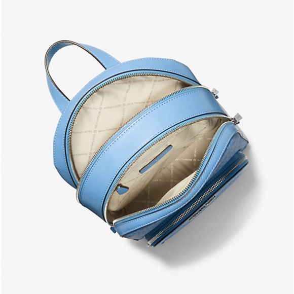 Michael Kors Jaycee Medium Backpack MK Blue - Picture 9 of 15